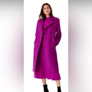 Ann Taylor Fuchsia Trench Coat